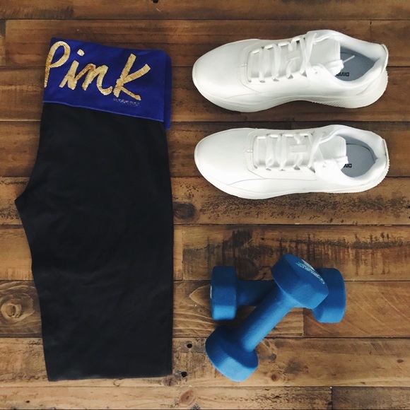PINK Victoria's Secret Pants - VS PINK Cropped Sequin Leggings